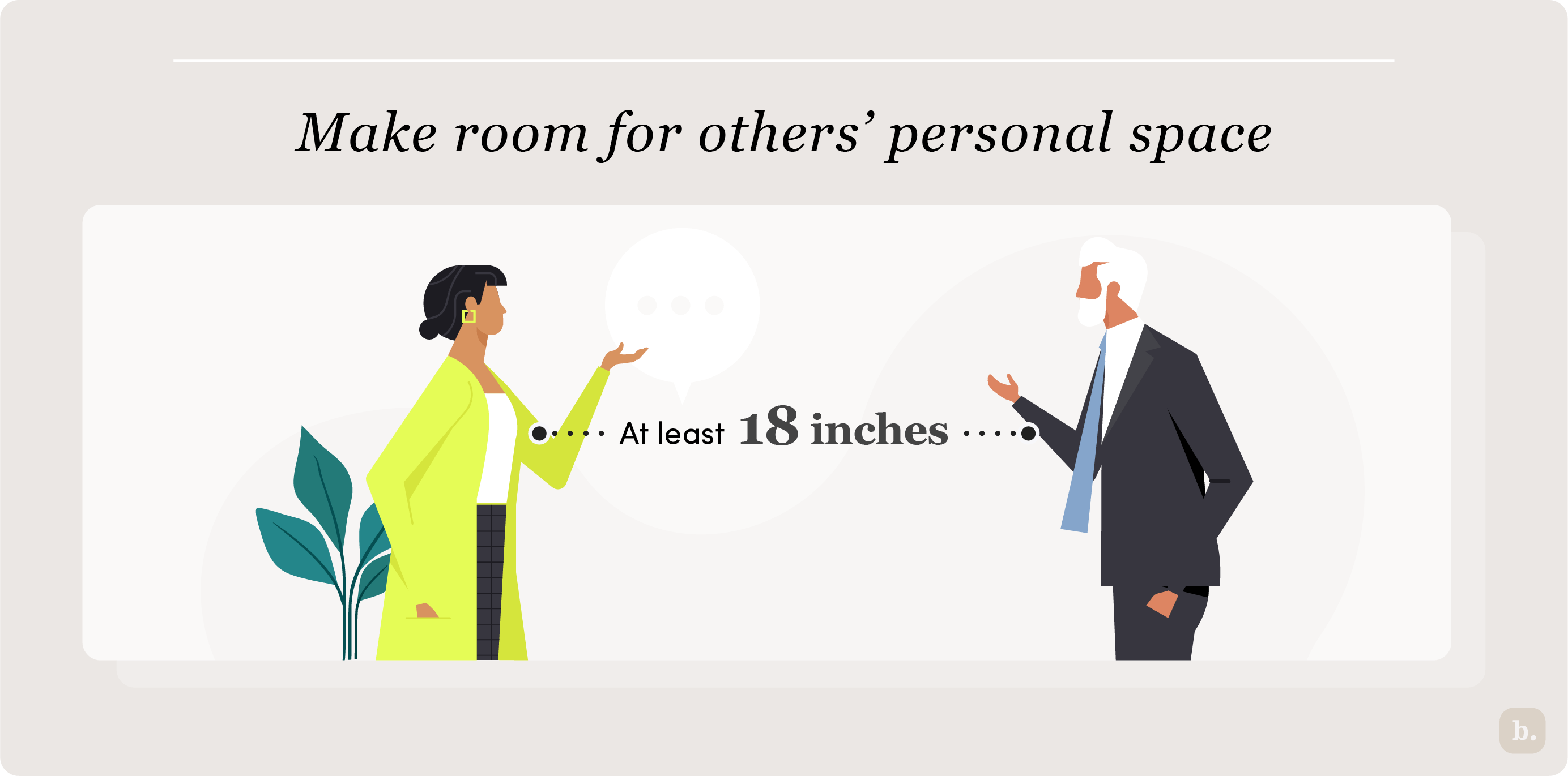 Personal space graphic