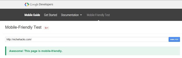 Google mobile-friendly test