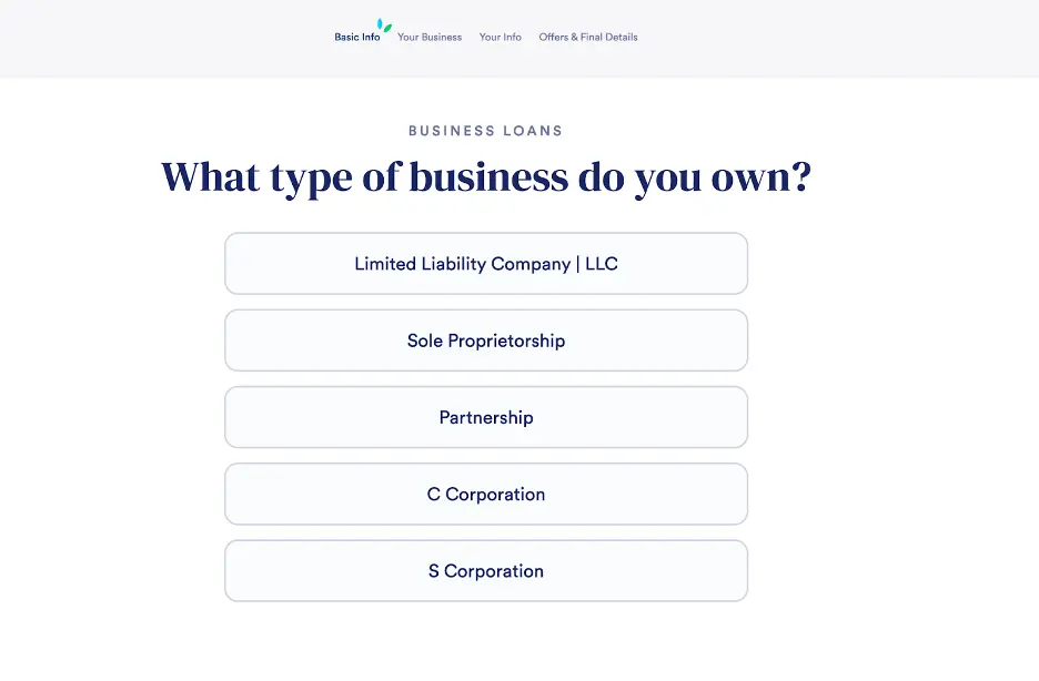 Businessloans.com application
