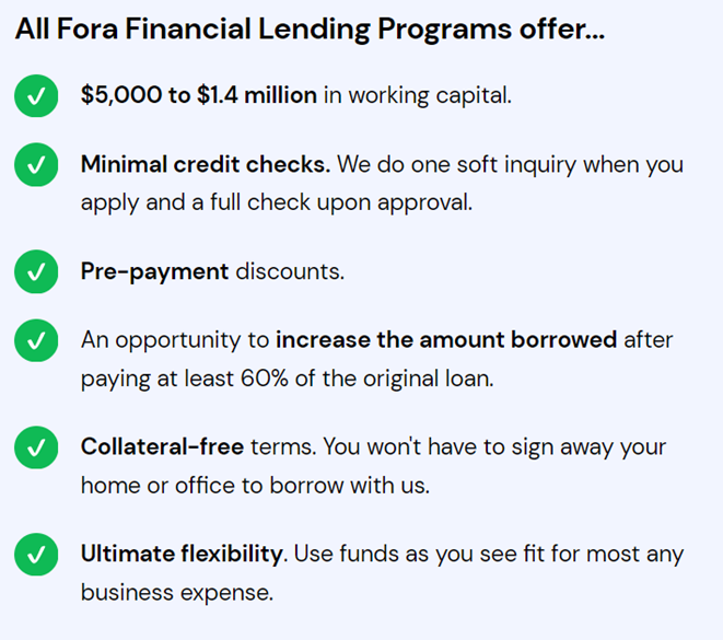 Fora Financial features