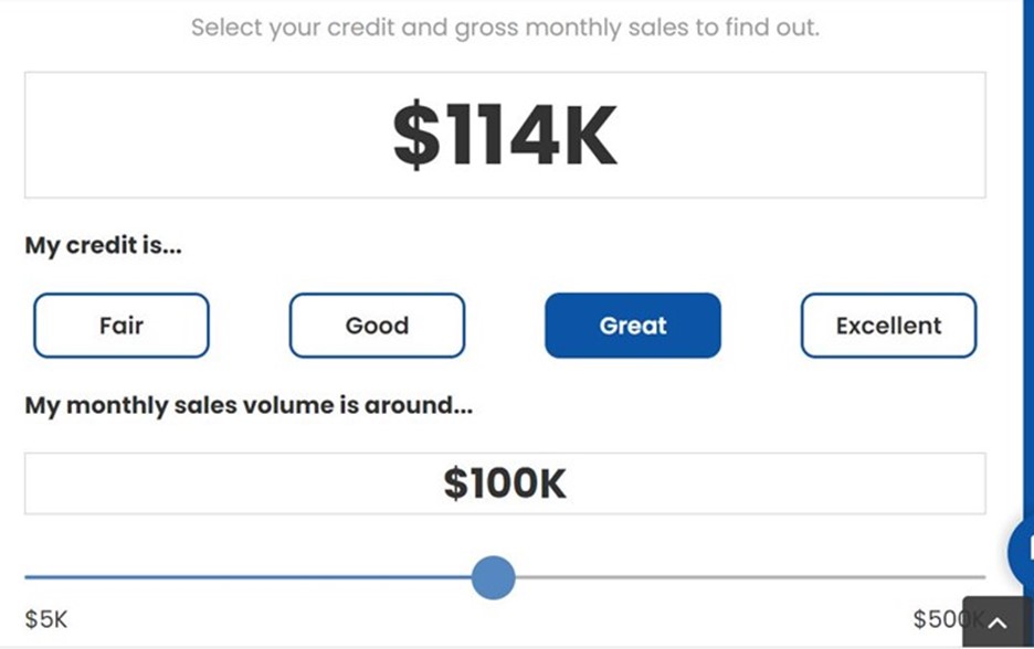 Rapid Finance online calculator