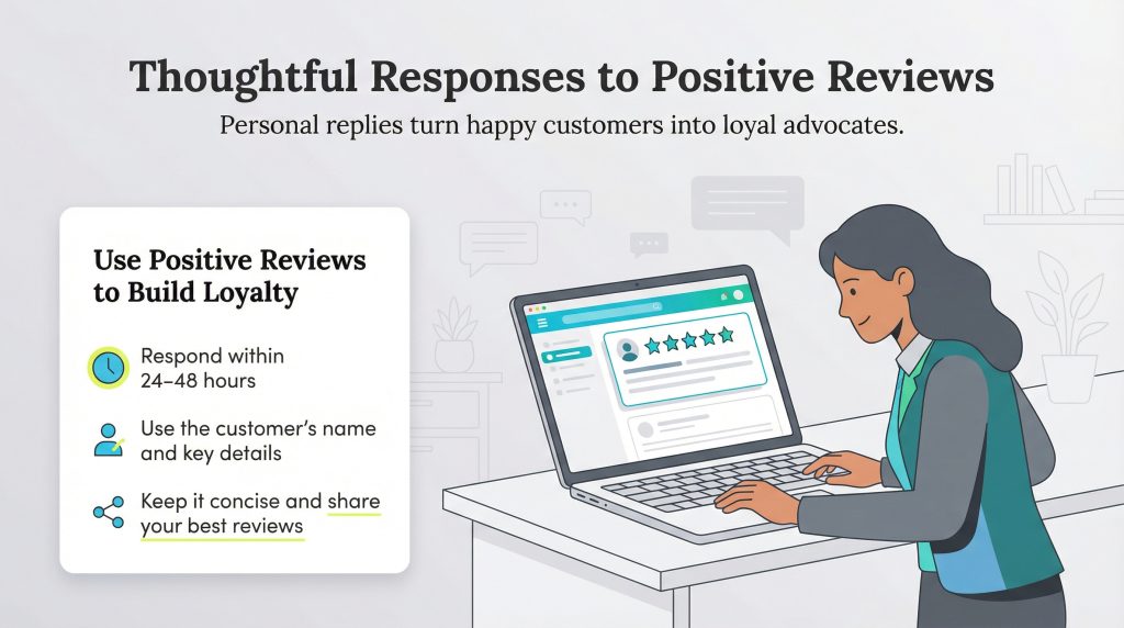 Business owner responding to negative review online