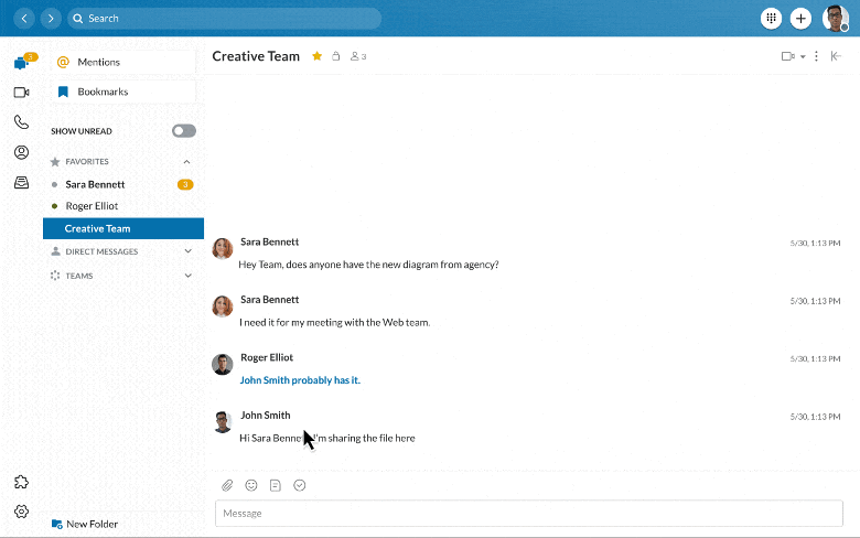 RingCentral spontaneous interactions