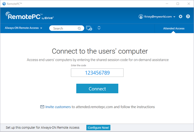 RemotePC secure connections