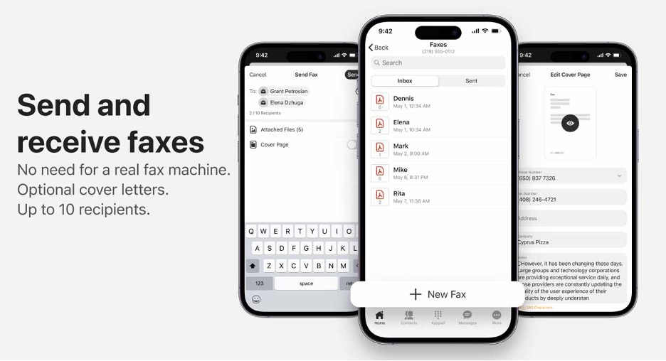Ooma office faxes on iOS and Android