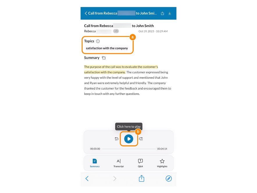 RingCentral recorded session