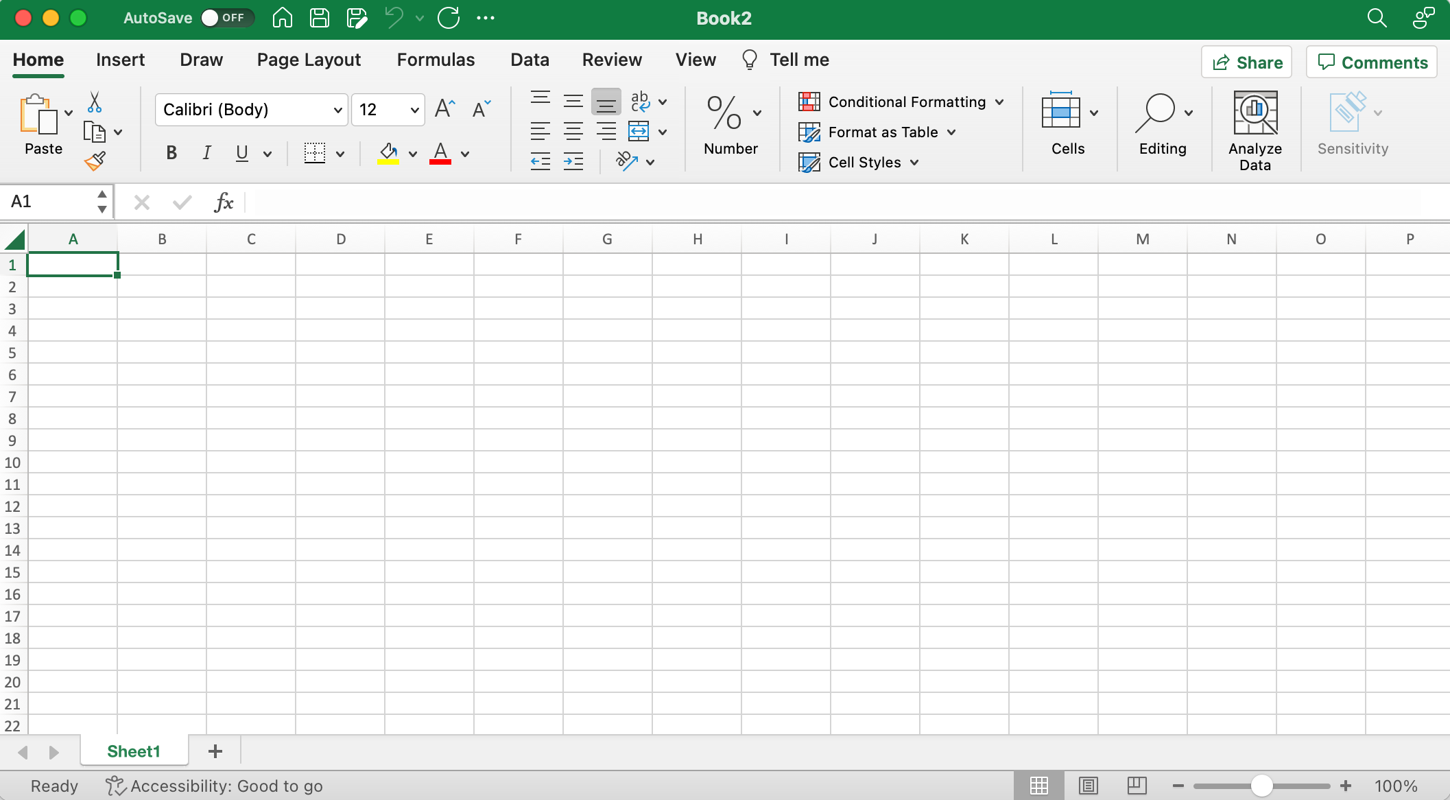 Microsoft Excel screenshot