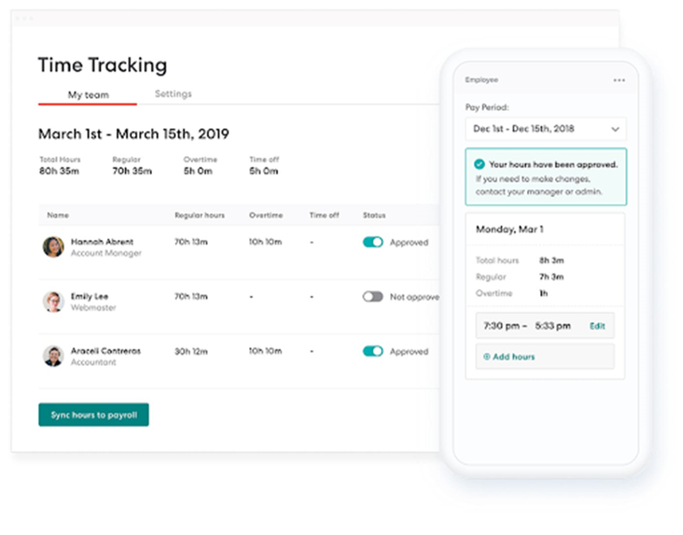 Gusto time tracking