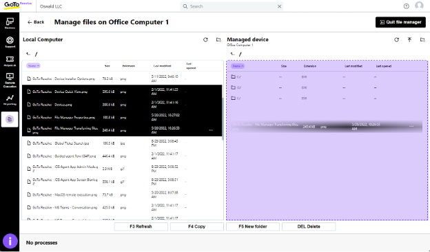 GoTo Resolve file transfer