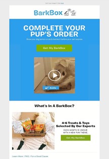 BarkBox shopping cart