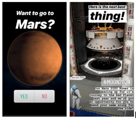 NASA Instagram stories