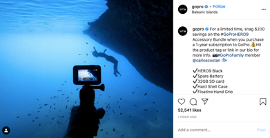 GoPro Instagram posts