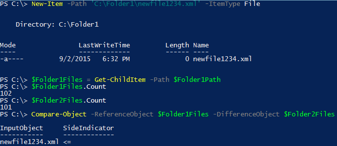 PowerShell sync folder examples