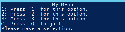 Create A User Menu In A PowerShell Script - business.com
