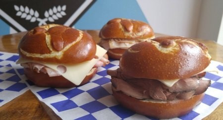 York City Pretzel Company pic of their new pretzel sandwiches