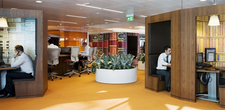 The modern workplace, in which workers can choose their environment