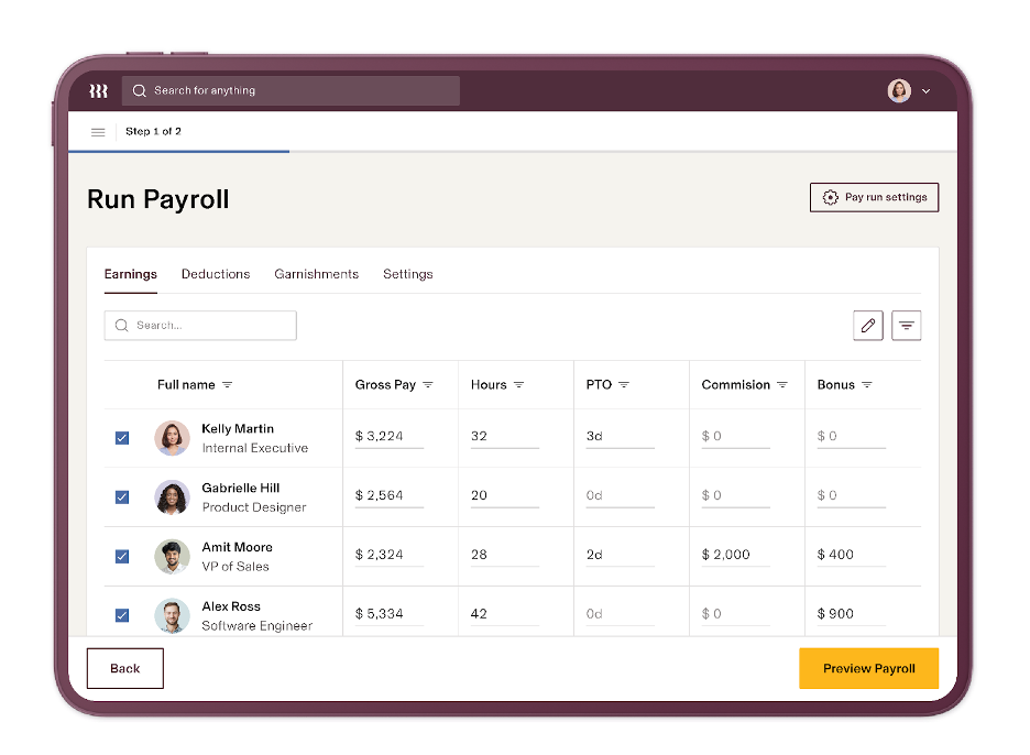 Rippling payroll calculations