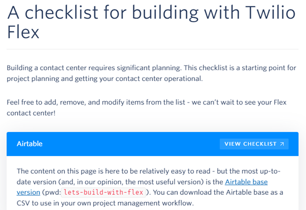 Twilio documentation homepage