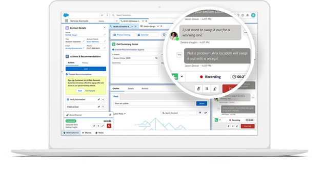 Salesforce agent dashboard