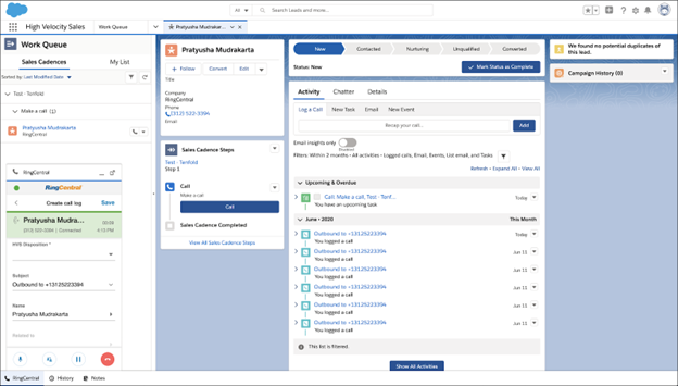 RingCentral Salesforce integration