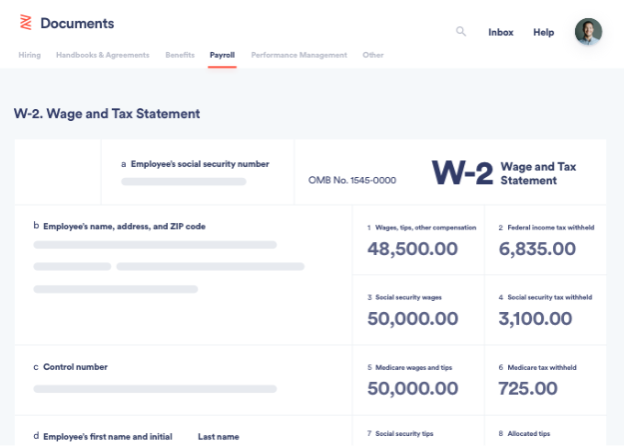 Zenefits tax documents