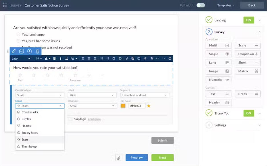 Nextiva survey software