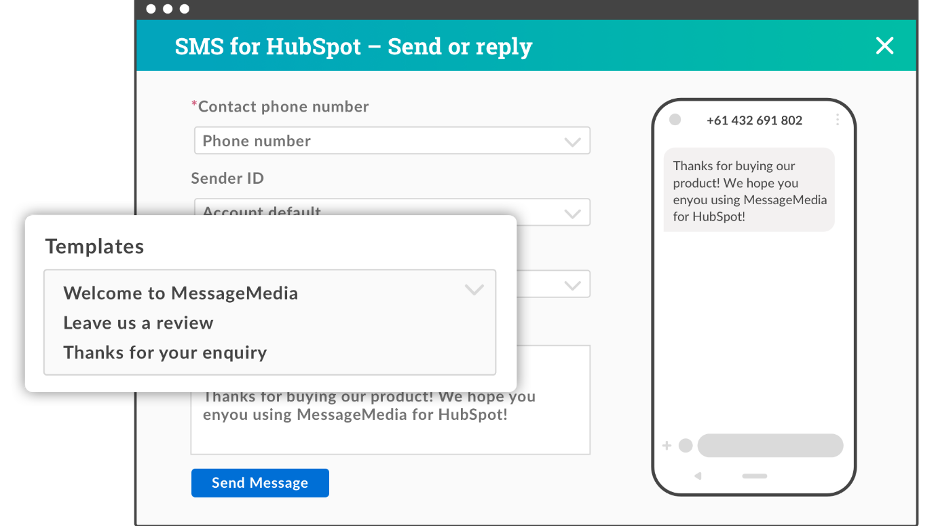 Hubspot text messages