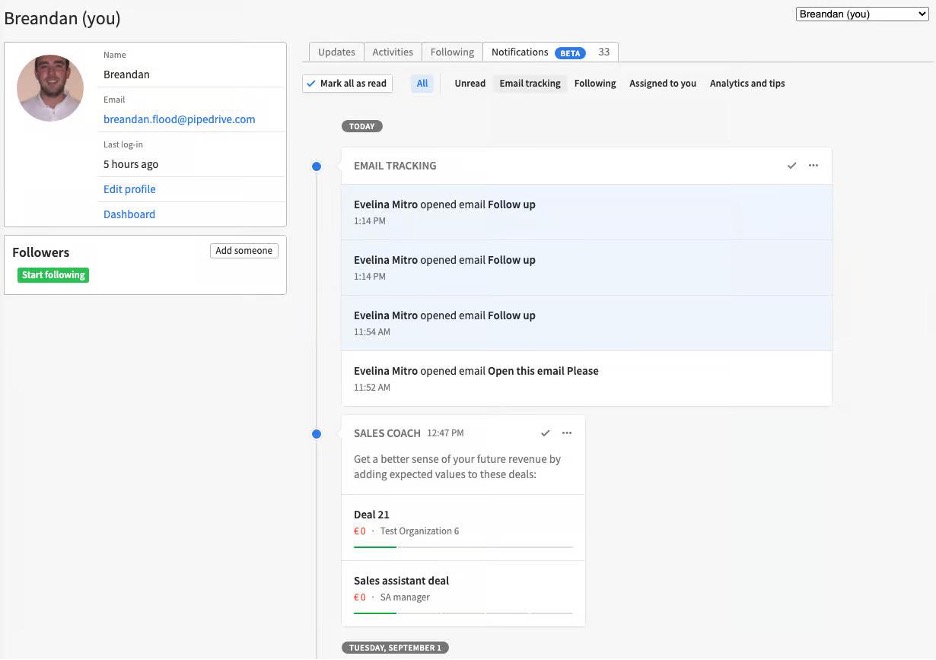 Pipedrive task automation